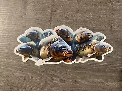 Mirror Carp Family Magnets Perfect Anglers Gift Waterproof Fishing Stickers • £7.50