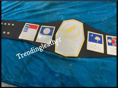 NWA Mid-Atlantic Championship Wrestling Belt Adult Size & Metal Plates • $129