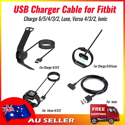 USB Replacement Charger Cable For Fitbit Charge 6 5 4 3 2 Luxe Versa 4 3 2 Ionic • $9.69