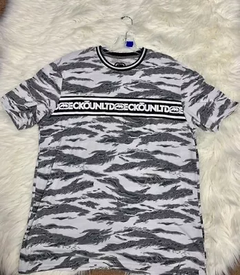 Ecko Unltd Shirt Urban Street Wear Hip Hop White And Gray Camo Large - 46 • $22.95