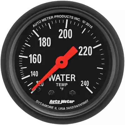 Autometer Z-Series 2-1/16  Water Temp Gauge 120-240 F Mechanical AU2607 • $238.95