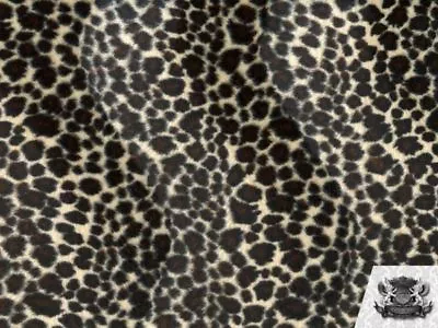 Velboa Faux Fur Short Pile Fabric Animal Print CHEETAH DARK BROWN 60 W Sold BTY • $6.49