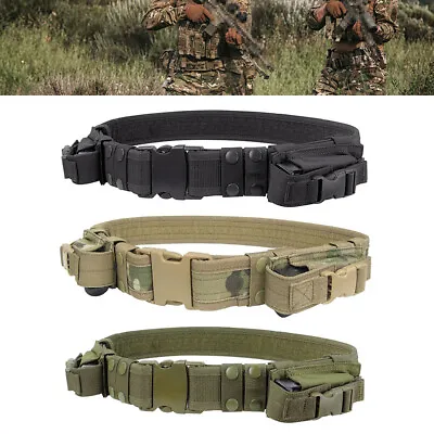 Hunting Equipment System Tactical Men Molle Waist Belt Support Security Military • $14.35