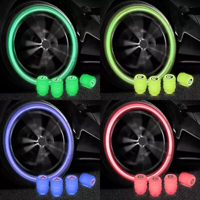 8PCS Fluorescent Car Bike Tire Valve Luminous Cap Valve Stem Caps Universal • $5.95