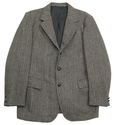 $45 • Buy Campus GTO Vintage Tweed Wool Herringbone Blazer Sport Coat Jacket Men's 42 R