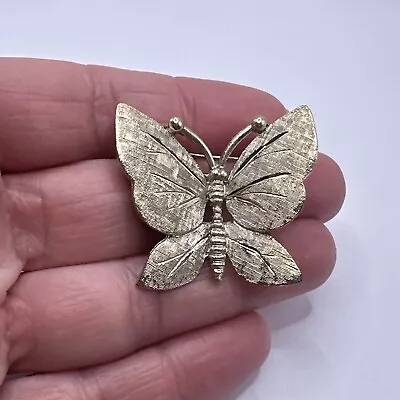 Vintage BSK Gold Tone Butterfly Bug Brooch Pin Q66 • $1.29