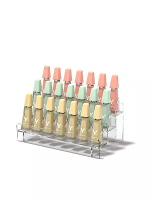 Nail Polish Holder Organizer 3 Layers Acrylic Nail Polish Holder RackFingerna... • $15.08