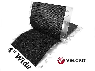 4  Wide X 6  (Inch) VELCRO® Brand  Stick-On Strip (Hook & Loop) - Black • $7.79