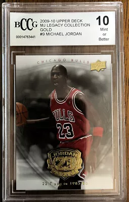 2009-10 Upper Deck Legacy Collection Gold Michael Jordan #9 BCCG 10 • $49.99