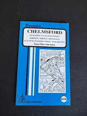 Vintage Chelmsford Map And Street Plan - Barnetts • £5