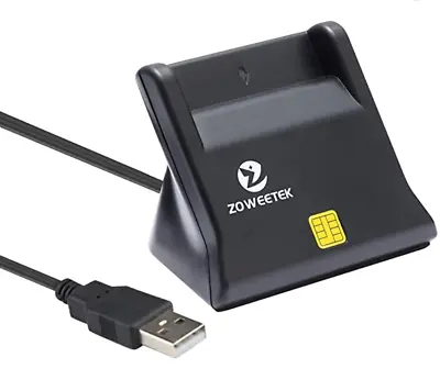 ZOWEETEK CAC Reader DOD Military USB Windows Mac OS Linux Card Reader NEW • $29.95