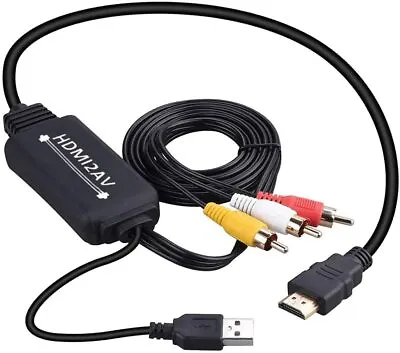 $12.99 • Buy HDMI To RCA Converter, HDMI To RCA Cable Adapter, 1080P HDMI To AV 3RCA CVBs