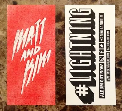 MATT AND KIM Lightning Ltd Ed RARE Sticker +BONUS Rock Indie Pop Stickers! • $8.99