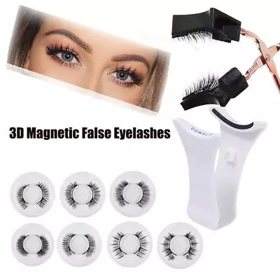 Magnetic False Eyelashes With Clip Reusable Black • £3.35