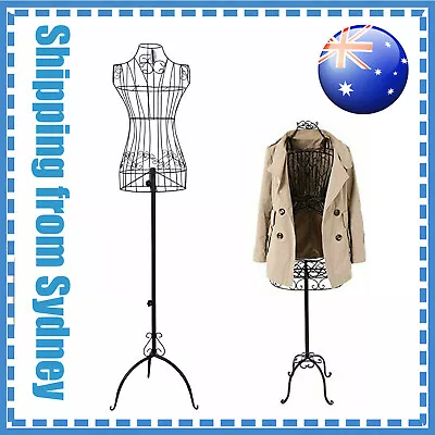 Metal Adjustable Mannequin Iron Cloth Wire Dress Boutique Wedding Display Holder • $78.89