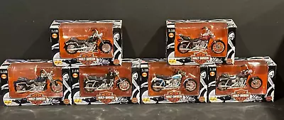 Lot Of (6) Vintage Maisto 1:18 Harley-Davidson Motorcycles Series 2 Complete Set • $55.99