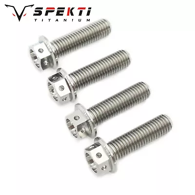 Spekti Titanium Hex Flange Drilled Bolts Screw M7x1.0p Gr.5 20mm25mm • $15.40