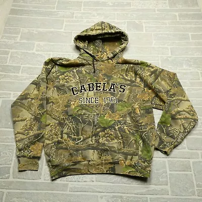 VINTAGE Cabela's Camo Hoodie Adult Large Seclusion 3D Hooded Sweatshirt Hunting • $57.44