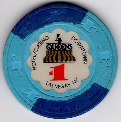 Four Queens  Hotel And Casino Downtown Las Vegas Nevada $1  Poker Chip Vintage • $29.08