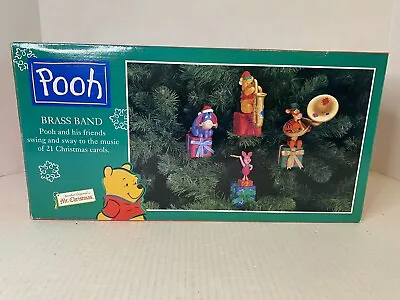 1997 Mr Christmas Animated Disney Winnie The Pooh Brass Band Musical Ornaments  • $34.99