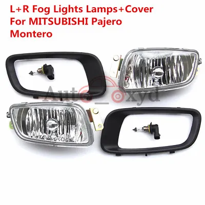 2X Front Fog Lights Lamps+Cover 00-03 For MITSUBISHI Pajero Montero V73 V75 V77 • $99.89