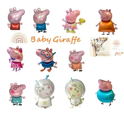 £2.99 • Buy Large 19-28  Peppa Pig George Suzy Daddy Mummy Pig Party Foil Air Helium Balloon