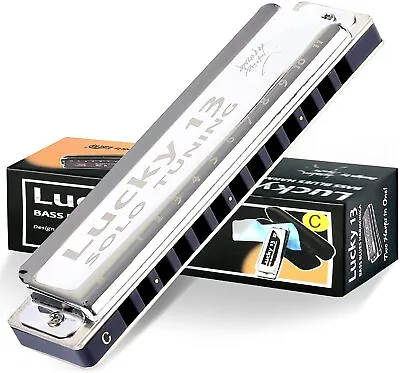 East Top Lucky 13 Bass Plus Blues Harmonica 13 Holes Diatonic Harp Mouth Organ • $99.48