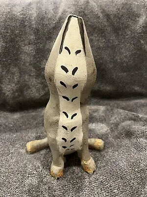 Vintage Folk Art Hand Carved Wood HOWLING COYOTE Signed By Joe Ortega 11 “ Tall • $127.77