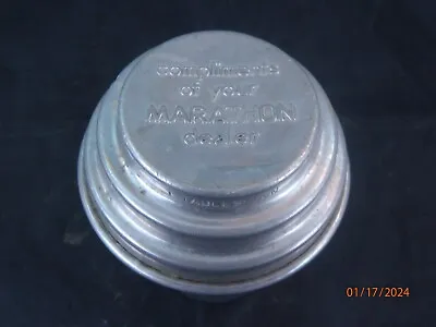 VTG Aluminum Mid Century MARATHON OIL & GAS Advertising Shaker CUP Store Premium • $8.99