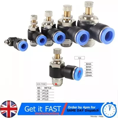 £7.99 • Buy Speed Controllers , Flow Restrictor , For Cylinders And Valves Push In Type 🇬🇧
