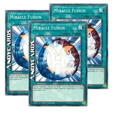 3x MIRACLE FUSION • (Miracle Fusion) • Common • LDS3 EN106 • 1Ed • Yugioh! • $1.08
