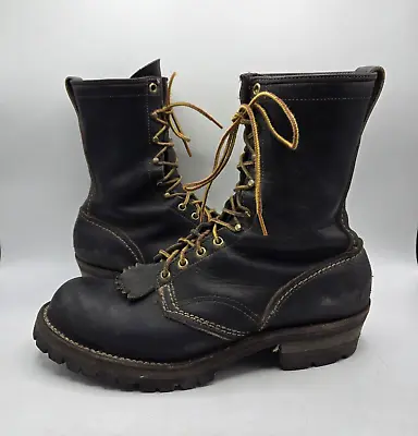 10  WESCO JOBMASTER  Mens 10.5D Black Logger Lineman Work Boots • $350