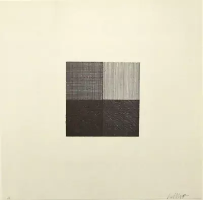 SOL LEWITT Mounted Vintage Repro Print 14 X 14  1973 Minimalism GK157 • $50.47