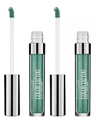 Maybelline Color Tattoo Eye Chrome Eye Shadow 550 Electric Emerald (2 Pack) • $8.99