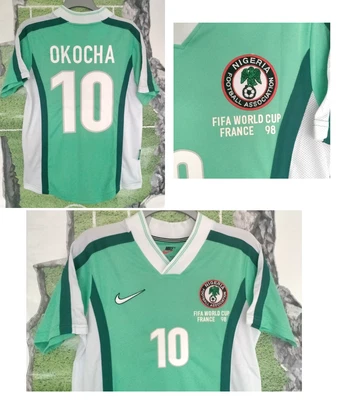 £45.95 • Buy OKOCHA 10# Nigeria 1998 World Cup Football Shirt Home SIZE MEDIUM BOLTON W