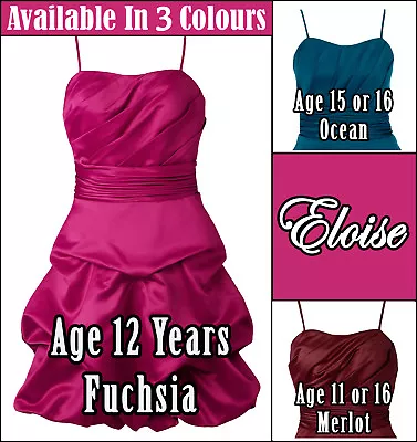 £29.99 • Buy BHS Eloise Satin Teen Bridesmaid Prom Party Dress Age 11 12 15 Or 16 Years