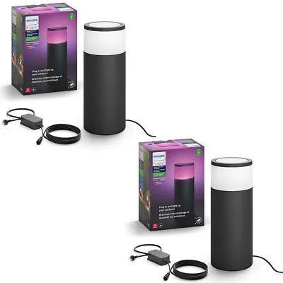$492 • Buy 2PK Philips Hue Outdoor Colour Ambiance Light Pedestal Lighting Extension Kit