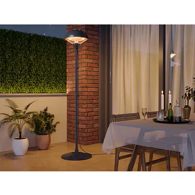 Electric Outdoor Patio Heater Freestanding Halogen Lamp Home Garden Space Heater • £89.95