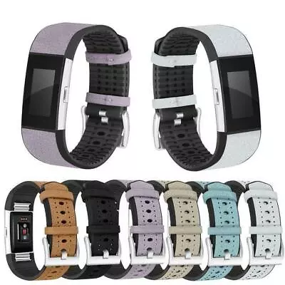 $9.79 • Buy Optional TPU Leather Watch Band Wrist Bracelet For Smart Watch Fitbit Charge2