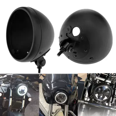 7  Motorcycle LED Headlight Cover Housing Holder Bucket For Heritage Softail • $55.61