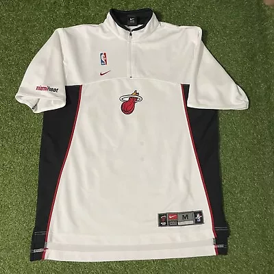 Vintage Nike 90s Miami Heat NBA Basketball Shirt Jersey Warm Up Size Medium M • $49.99