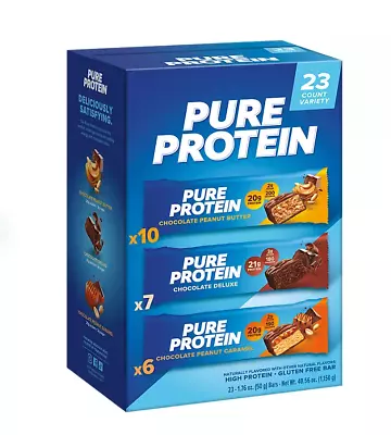 Pure Protein Bars Variety Pack (23 Ct.)  Best Price And Free Shipping • $29.50