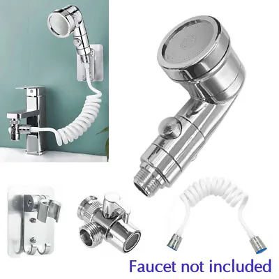 Handheld Hose Shower Head Spray Tap Attachment For Bathroom Faucet Sprayer Sink • £12.99