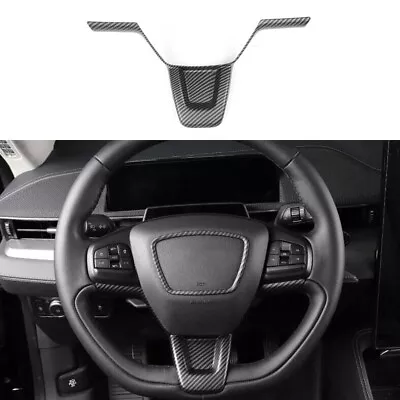 21-23 Matte Steering Wheel Sheet For Ford Mustang Mach-E Carbon Fiber Cover Trim • $48.48