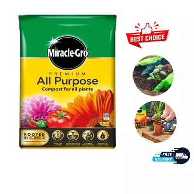 Multi Purpose Compost Soil Garden All Potting Plant Free Grow Miracle 40L Bag • £11.99