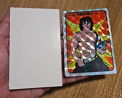 * Rare Vintage Original 80's Sylvester Stallone Rambo Prism Vending Sticker R7 * • $65