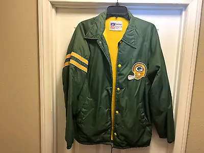 GREEN BAY PACKERS LINED SATIN JACKET-Stahl Urban/NFL Licensed-GOOD VINTAGE COND. • $19.89