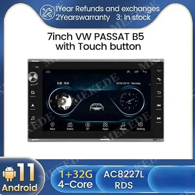 For VW B5 MK4 MK5 Golf Passat Jetta Android 11 Car Radio Player GPS Stereo BT FM • $149.39