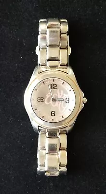 Marc Ecko Silver Tone Watch E85007G3 Jeweled Dial Link Band 6  Max New Battery • $19.99