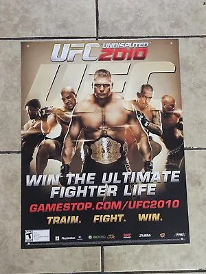 Rare GameStop Promo PS3 UFC Undisputed 2010  Sign Poster Mancave 22 X 28  Brock • £57.90